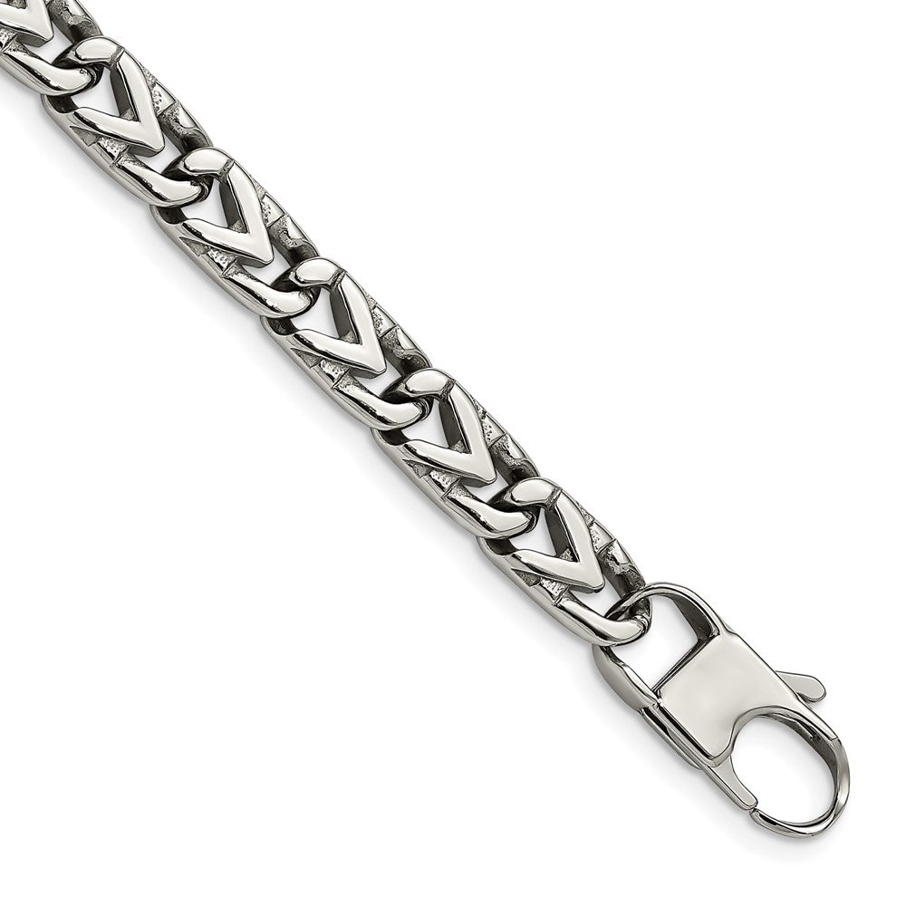 Stainless Steel Polished 8mm 8.5in Bracelet 8.5 inches
