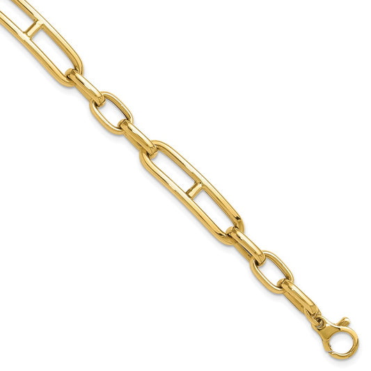 14K Fancy Link Bracelet 7.5  inches