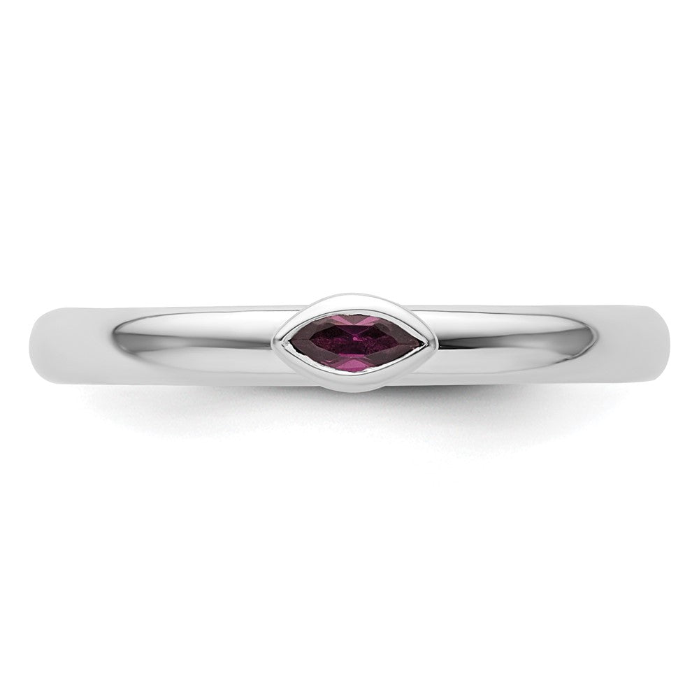 Sterling Silver Stackable Expressions Rhodolite Garnet Ring Size -5