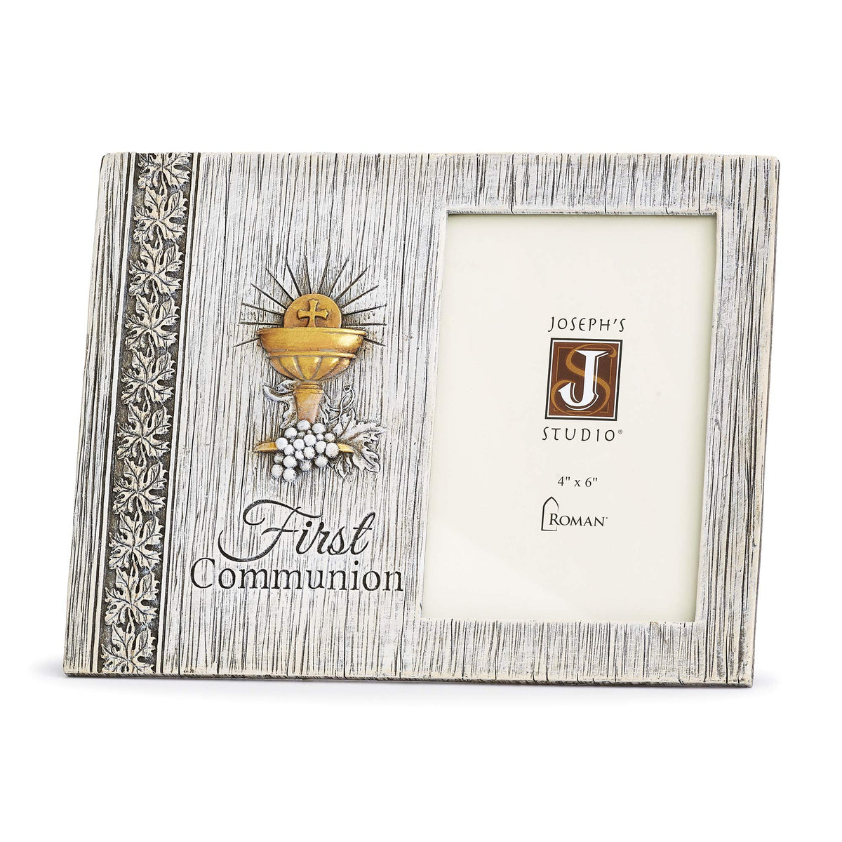 Roman 602060 Joseph Studio Distressed Communion Picture Frame, 7-inch Height, Resin