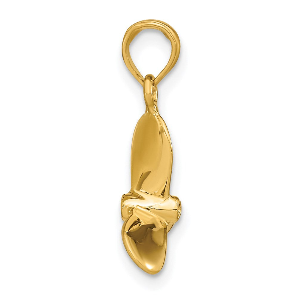 14K 3-D w/ 3 Blades Propeller Charm