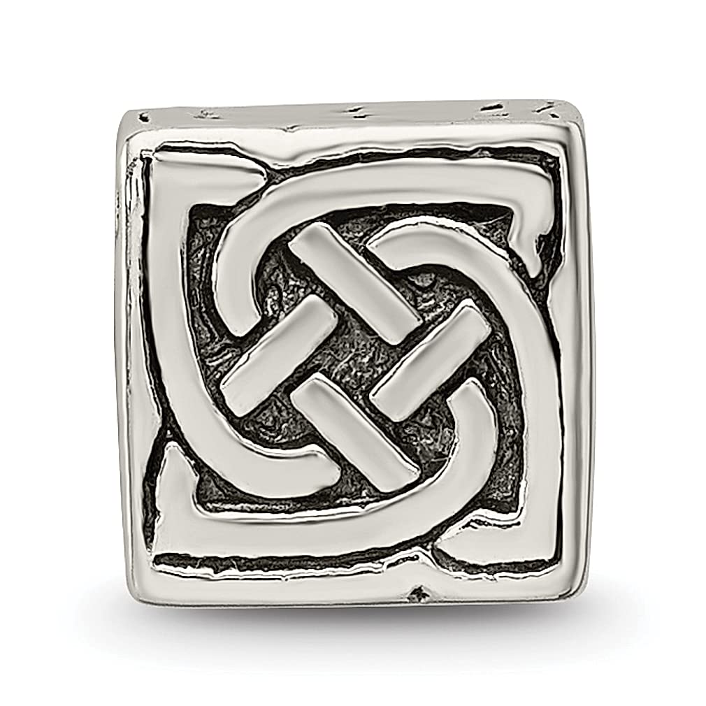 Sterling Silver Reflections Celtic Block Bead