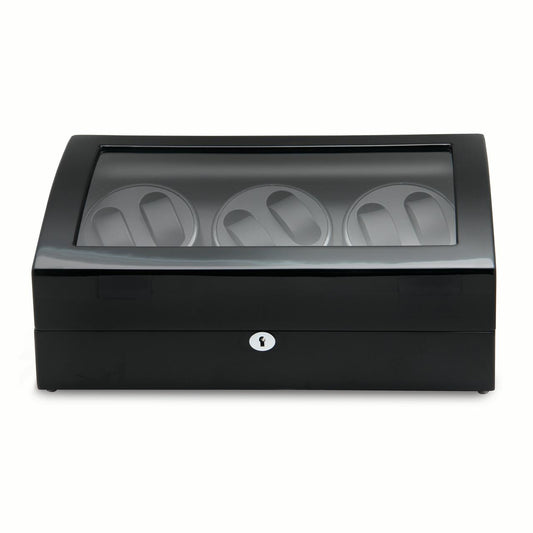 Rotations High Gloss Black Finish 6-Watch Winder GM13138