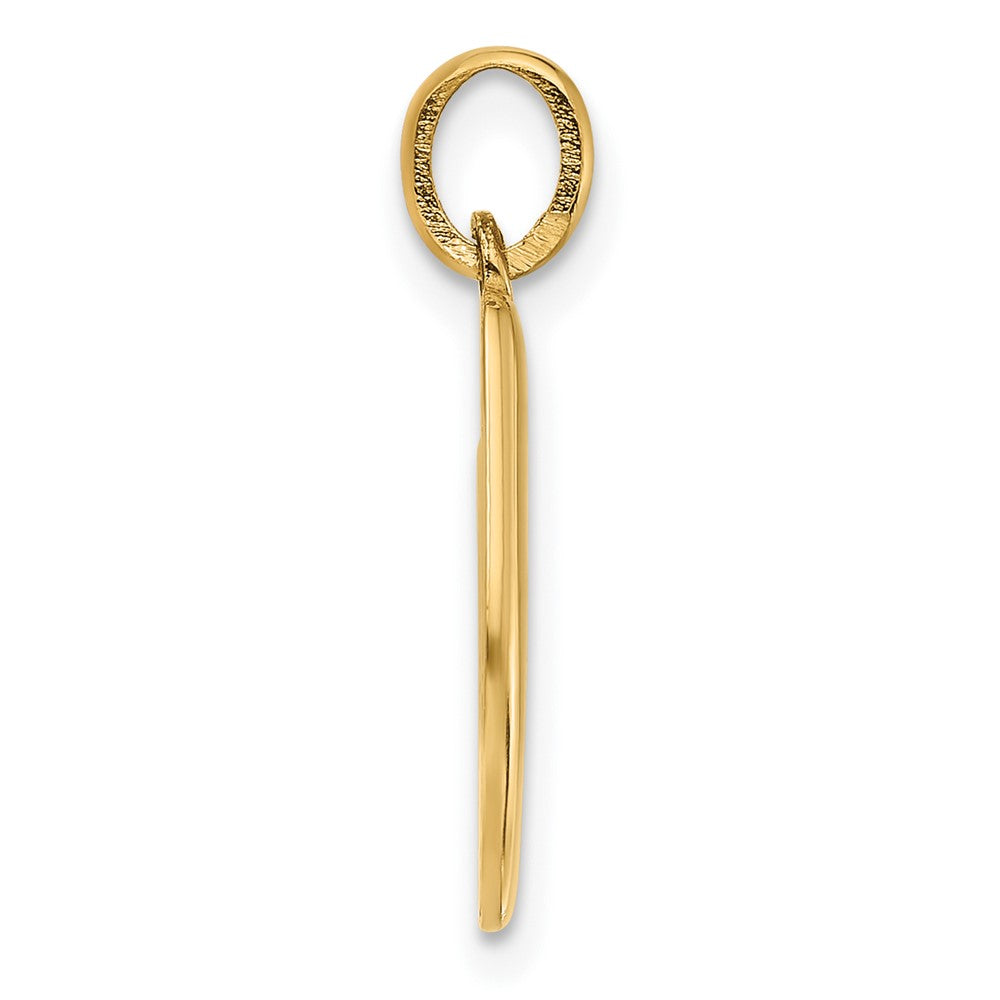 14k Yellow Gold Fancy Letter U