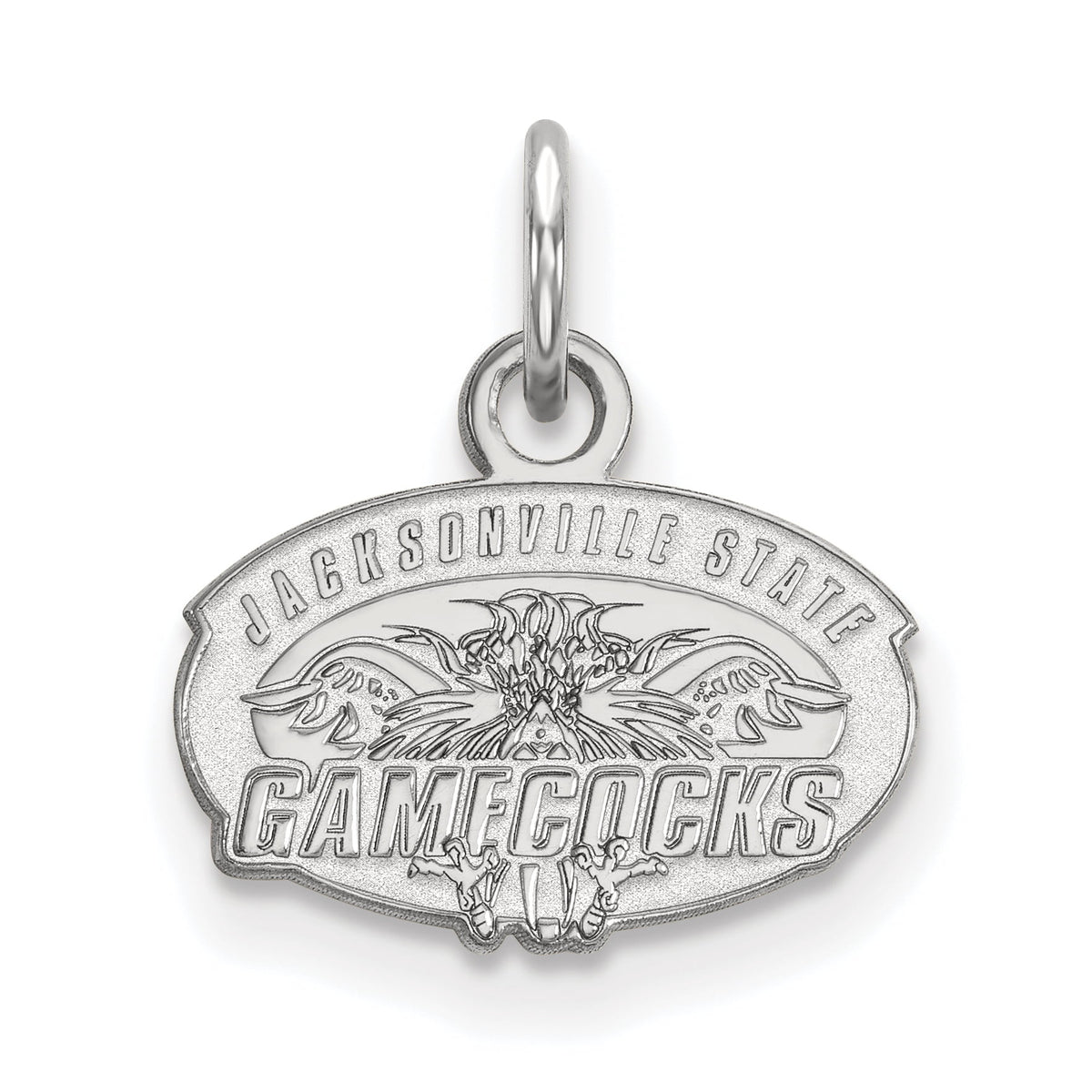 Sterling Silver Official Licensed Collegiate Jacksonville State University (JSU) XS Pendant