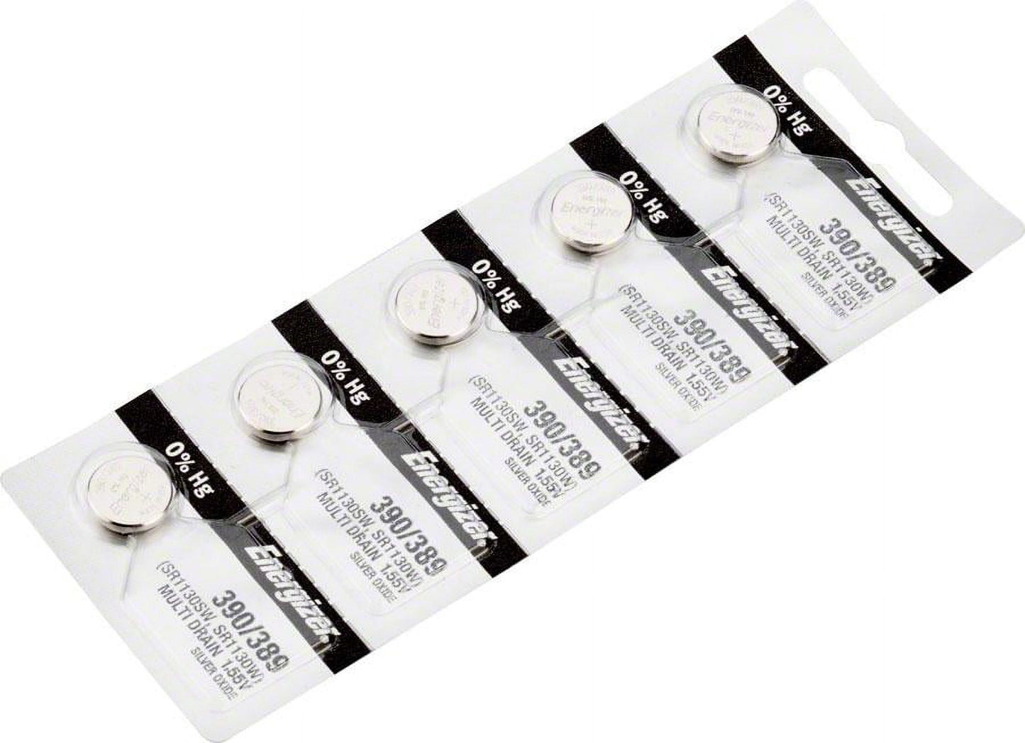 Energizer ENERGIZER-390-389TZ 90mAh Silver Oxide Coin Cell Battery for SR1130SW, SR1130W