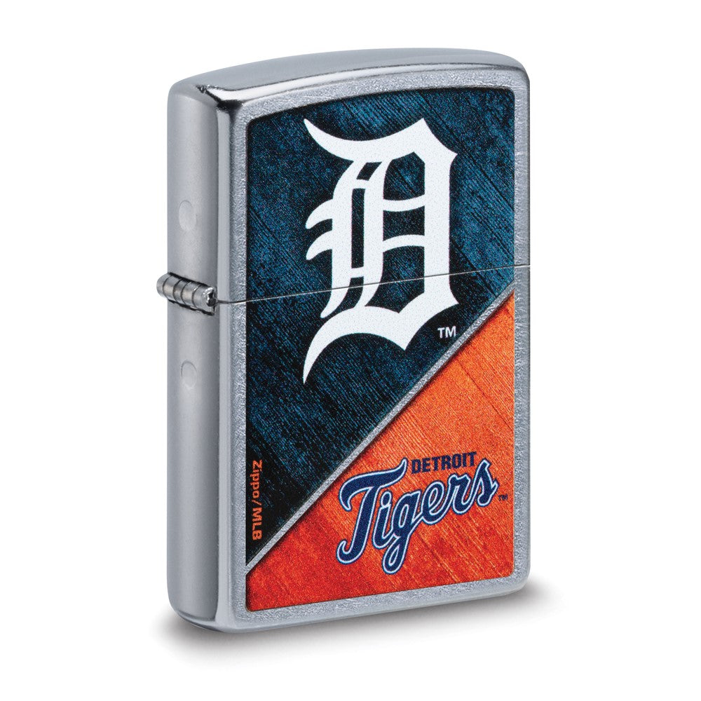 Zippo Street Chrome Detroit Tigers Color Image MLB Lighter