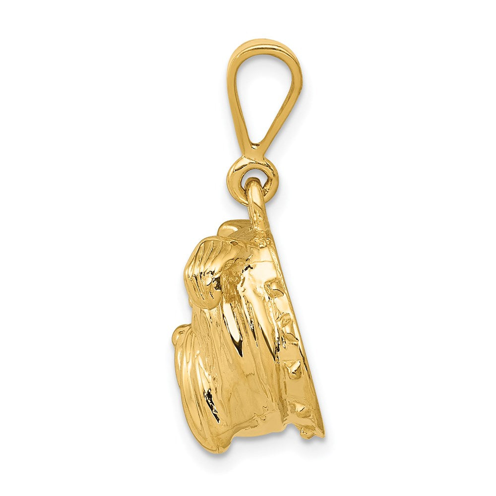 14k Bulldog Pendant Yellow Gold