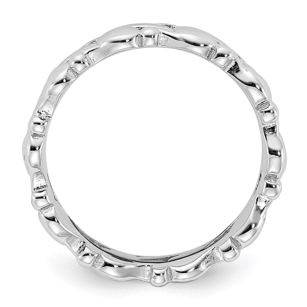 Sterling Silver Stackable Expressions Carved Band Ring