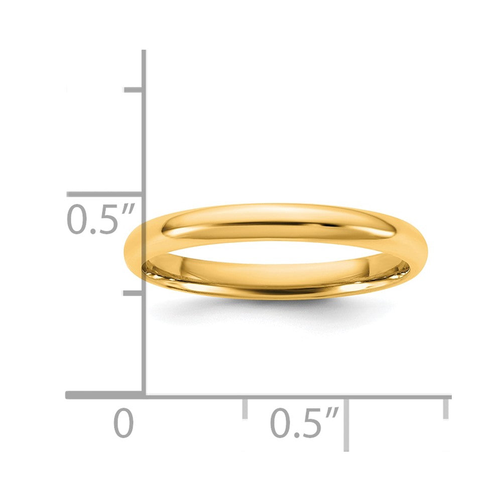 14KY 2.5mm LTW Comfort Fit Band Size 8.5