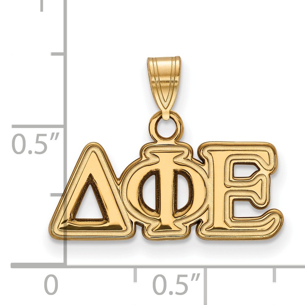 Logoart Sterling Silver Gp Delta Phi Epsilon Small Pendant