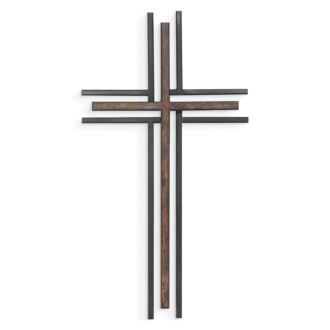 Expressions of Faith Black/Bronze Finish Metal Wall Cross QGM11127