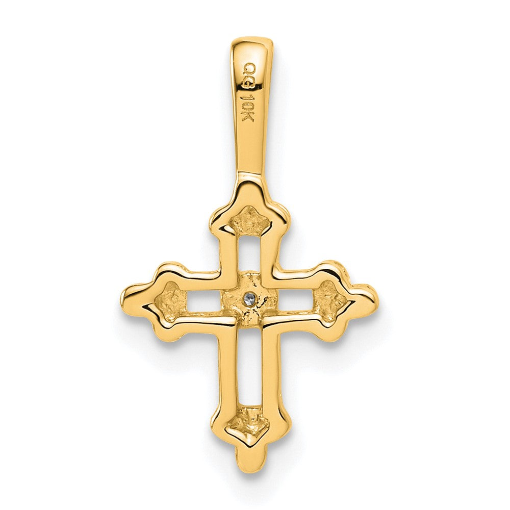 10ky Diamond Cross Pendant
