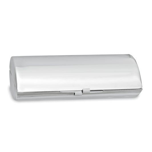 Silver-tone Lipstick Case with Mirror QGM16881