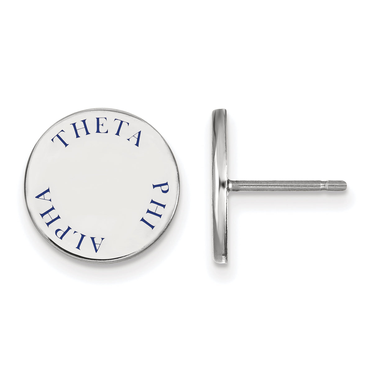 Sterling Silver Official Licensed Greek Sororities Theta Phi Alpha (???) Enameled Post Earrings