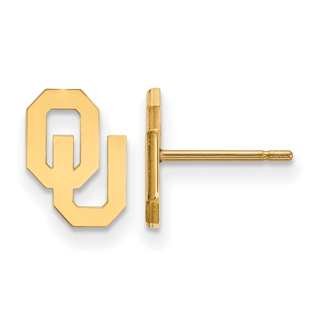 10k Gold LogoArt University of Oklahoma O-U Extra Small Post Earrings Q1Y008UOK