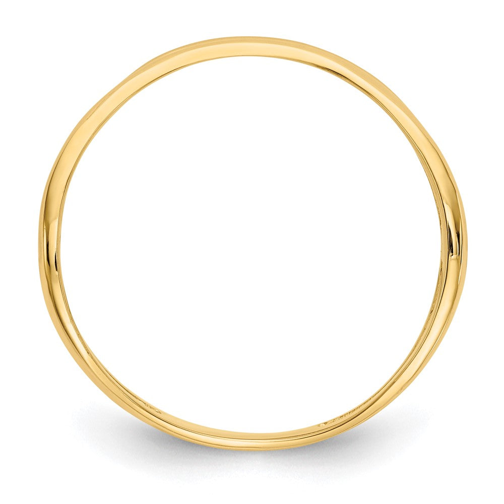 14K Gold Polished Double Wave Fashion Thumb Ring Size 9