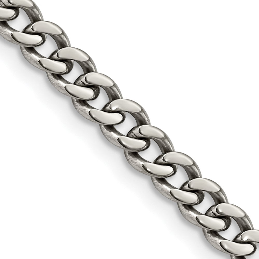 Titanium Polished 5.5mm 24in Curb Chain
