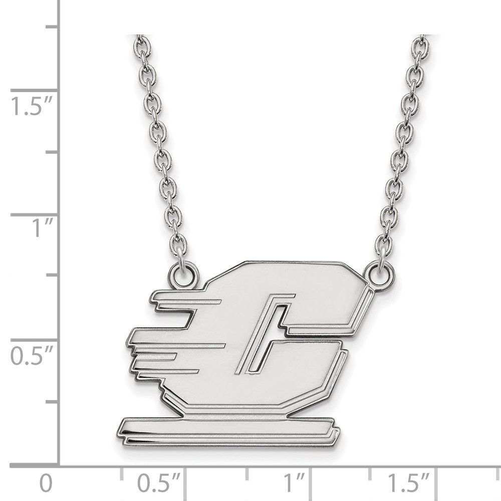 LogoArt Sterling Silver Central Michigan University Large Pendant Necklace Female Adult
