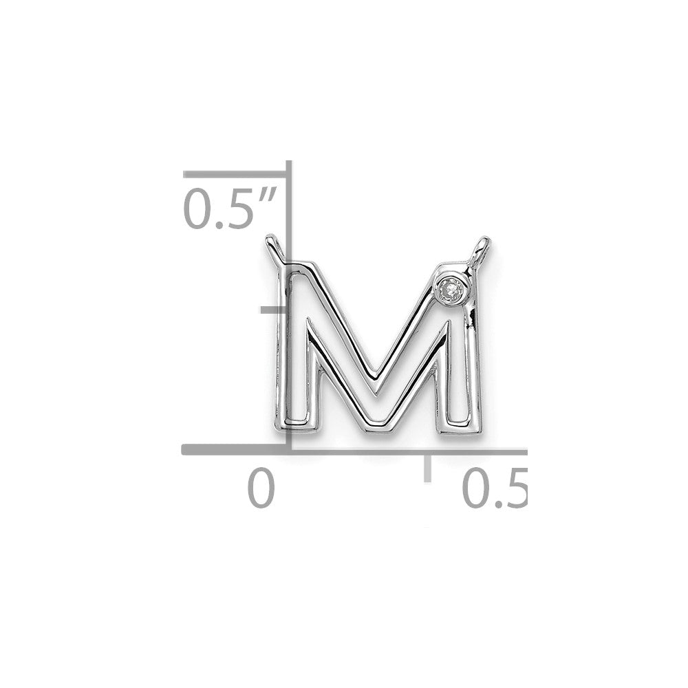 Stella & Dot 10kw Diamond Initial M Charm Element