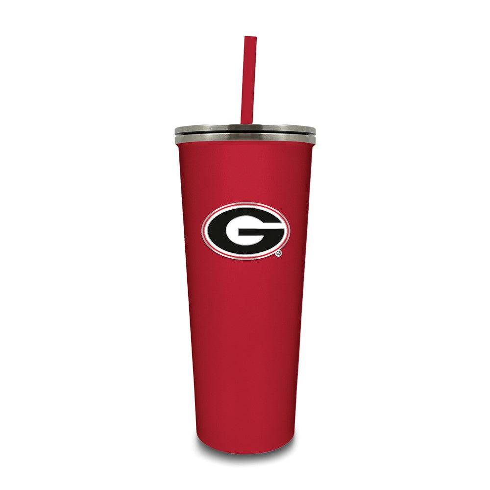 University of Georgia Stainless Steel 24 ounce Skinny Tumbler with Straw