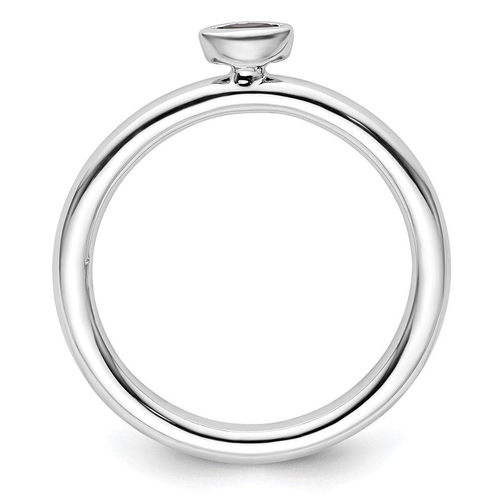 Sterling Silver Stackable Expressions Created Sapphire Ring Size -6