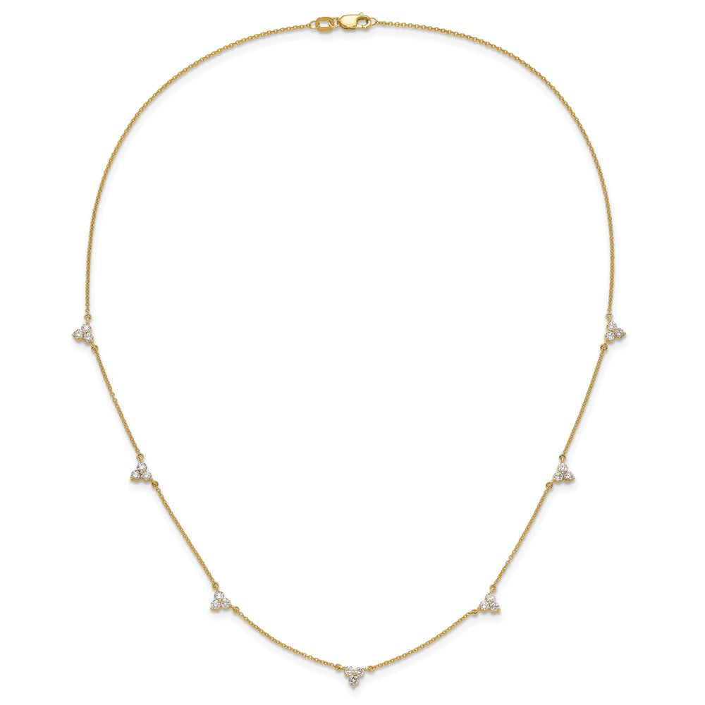 True Origin 14k 1 carat Lab Grown Diamond VS DEF Multi Station 18 inch Necklace