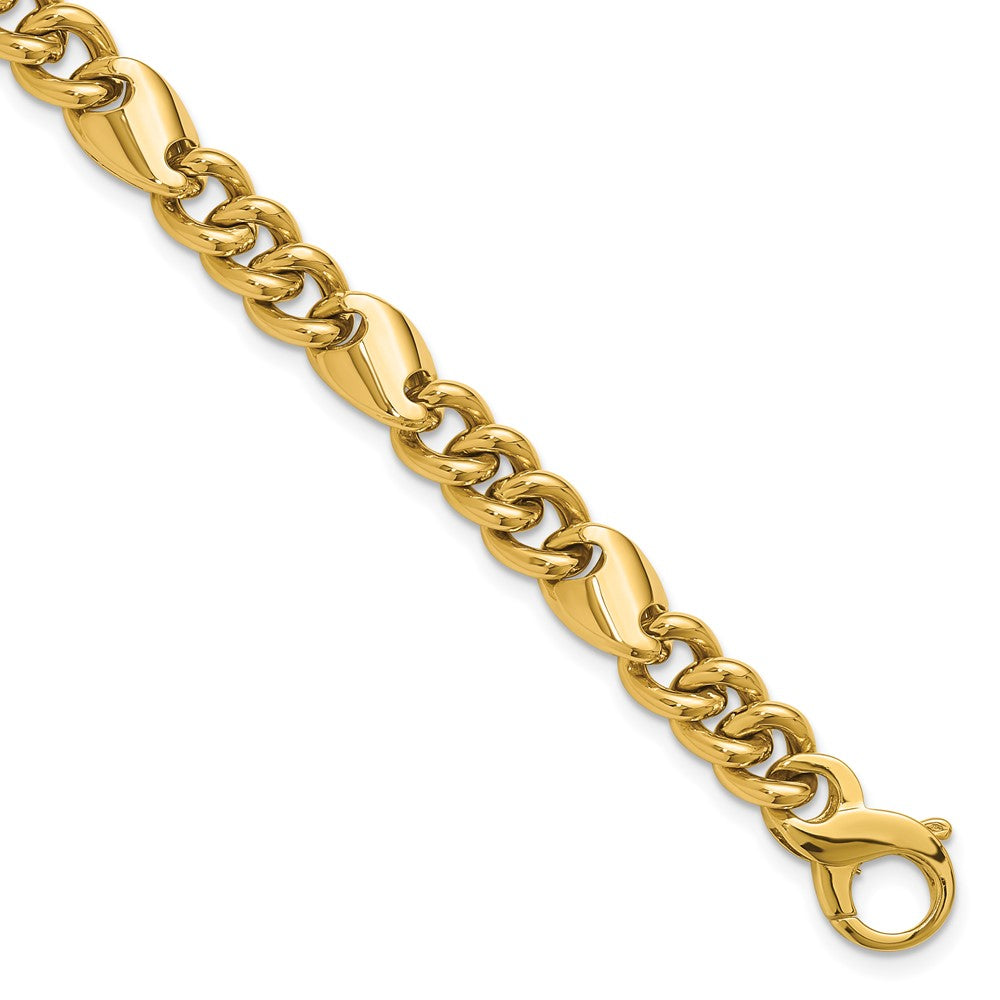 14K Polished Fancy Link Bracelet 7.5  inches