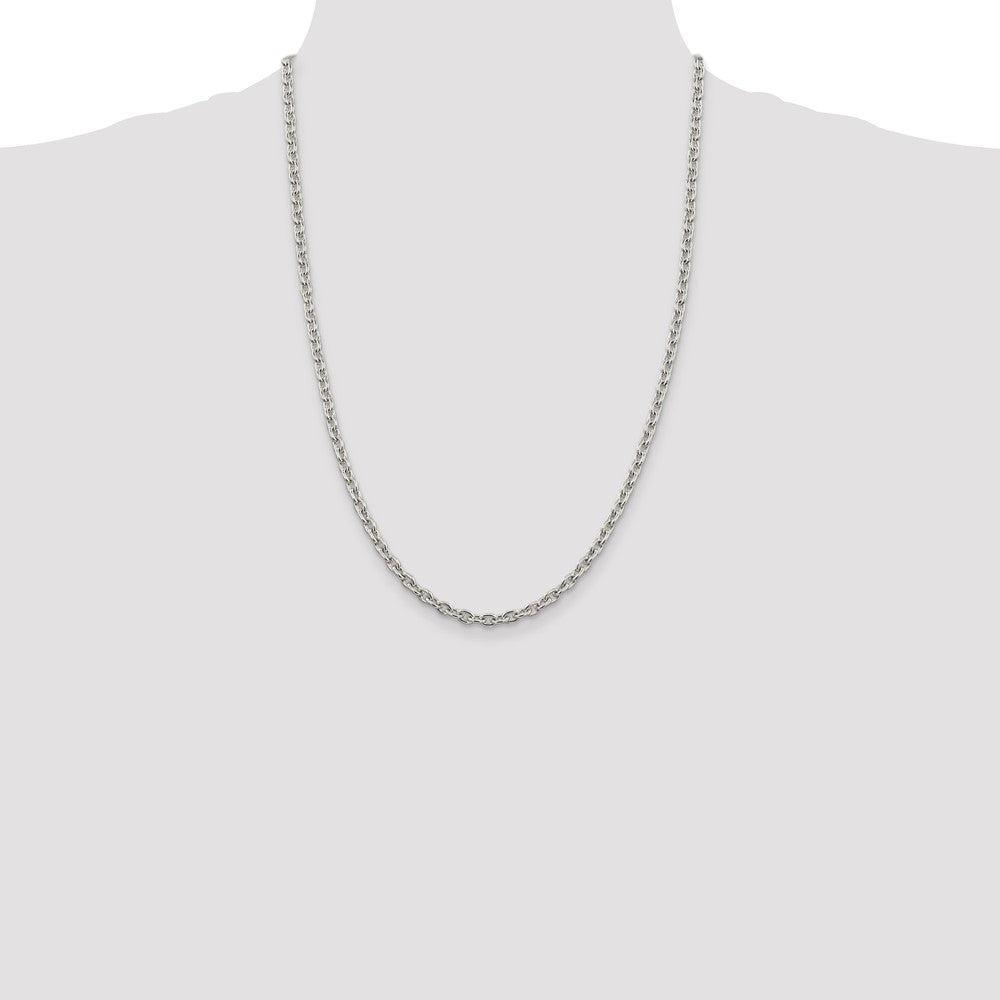 Sterling Silver 4.5mm Cable Chain 24 Inches