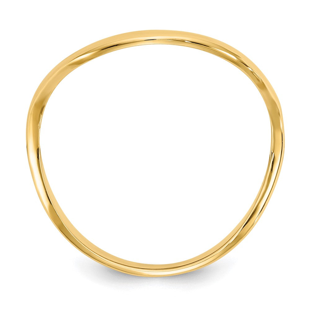 14K Wave Fashion Thumb Ring Size 9