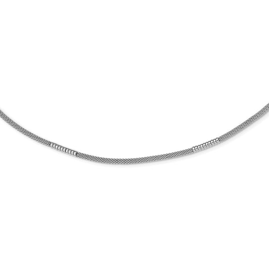 Sterling Silver 3mm Corona Chain & Beads Necklace