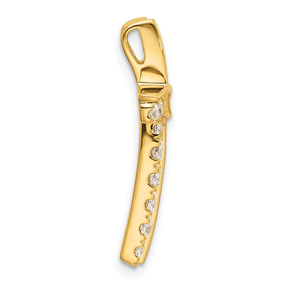 14k 1/2 carat Lab Grown Diamond VS/SI+ G+ Chain Slide Pendant