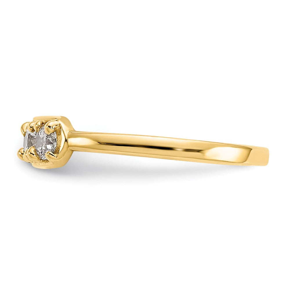 14k Gold CZ Toe Ring