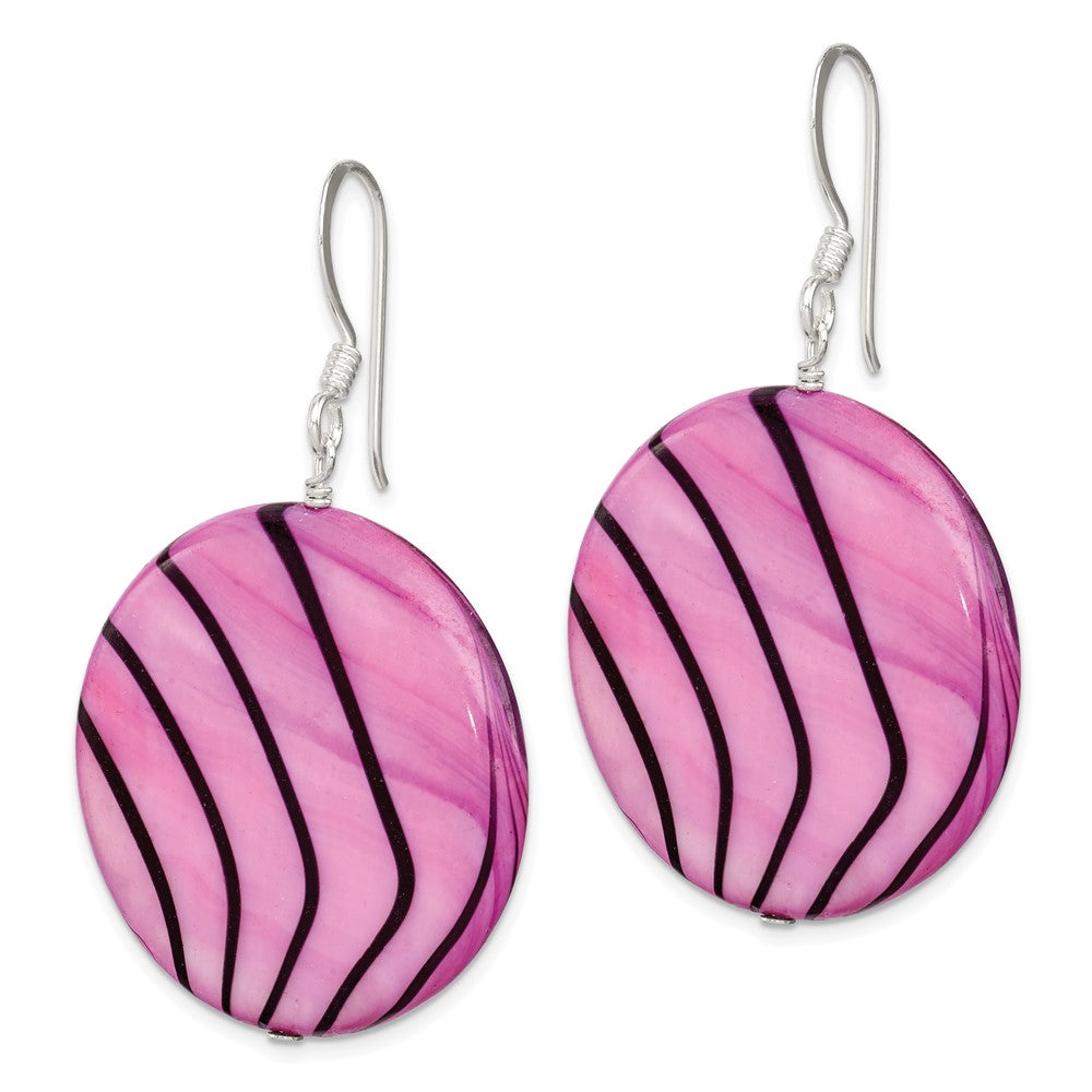 Sterling Silver Rhodium-plated Amethyst and Diamond Earrings