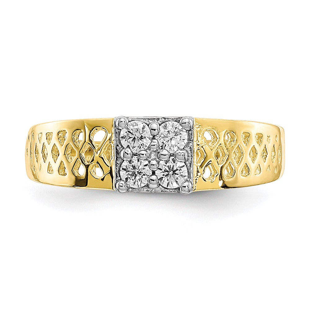 10k CZ Baby Ring Size 1