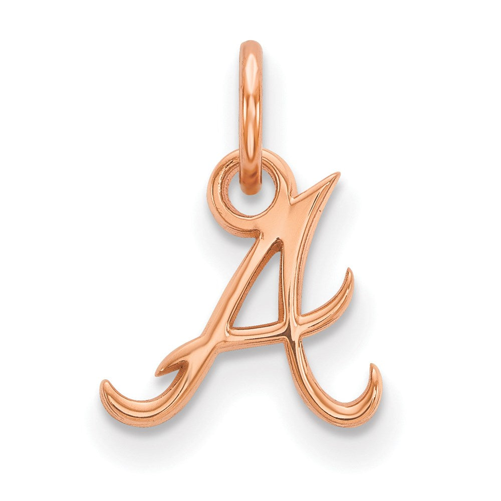Sterling Silver Rose Gold-plated MLB LogoArt Atlanta Braves Extra Small Pen
