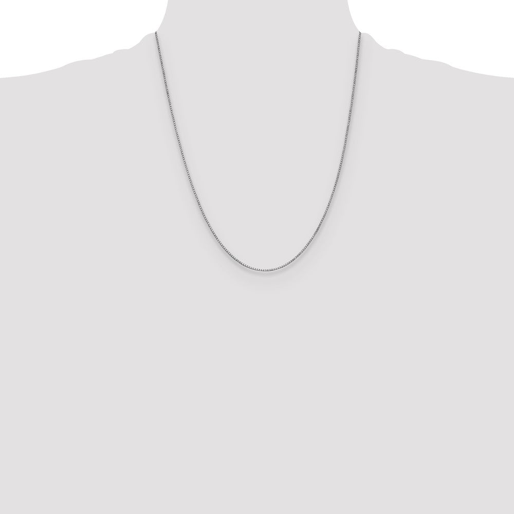 10k White Gold 1mm Box Chain