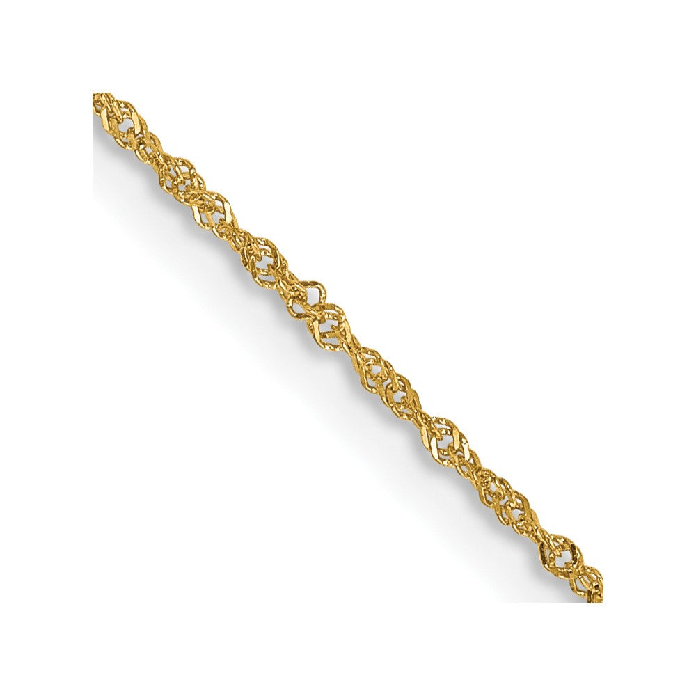 14K 30 inch 1mm Singapore with Spring Ring Clasp Chain