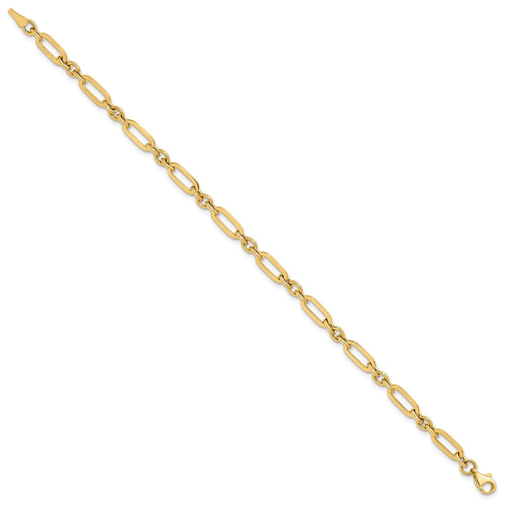 14K Polished Fancy Link Bracelet 7.5  inches