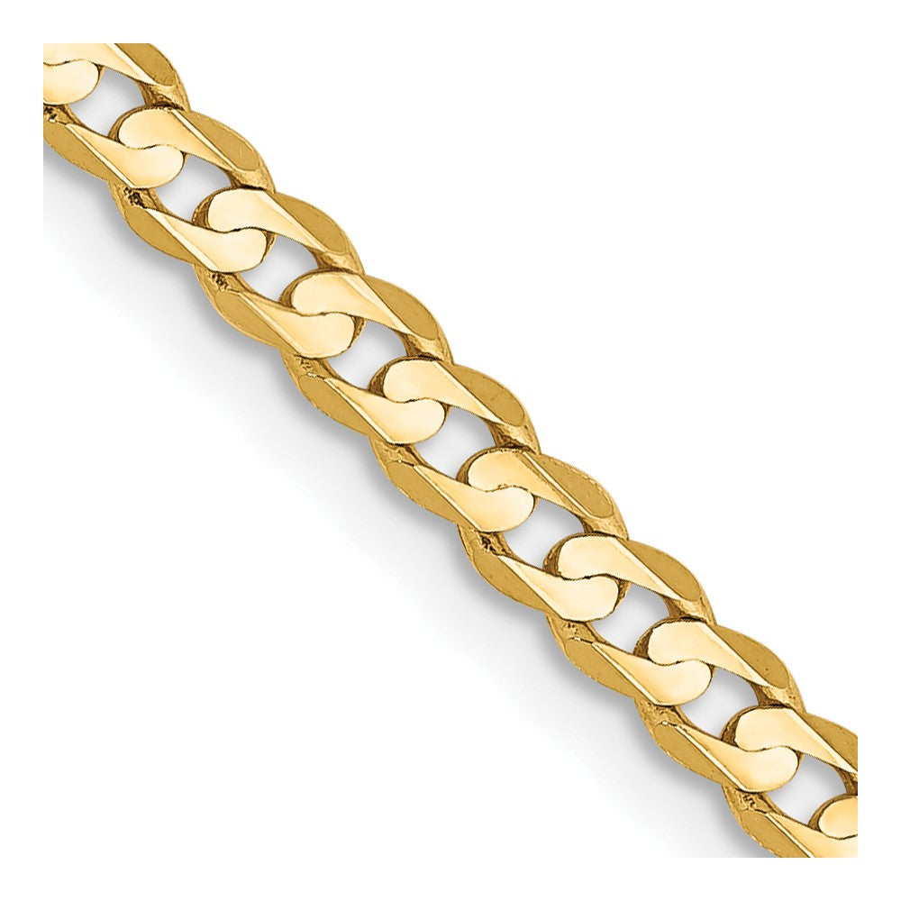 10K 3mm Open Concave Curb Chain 10K