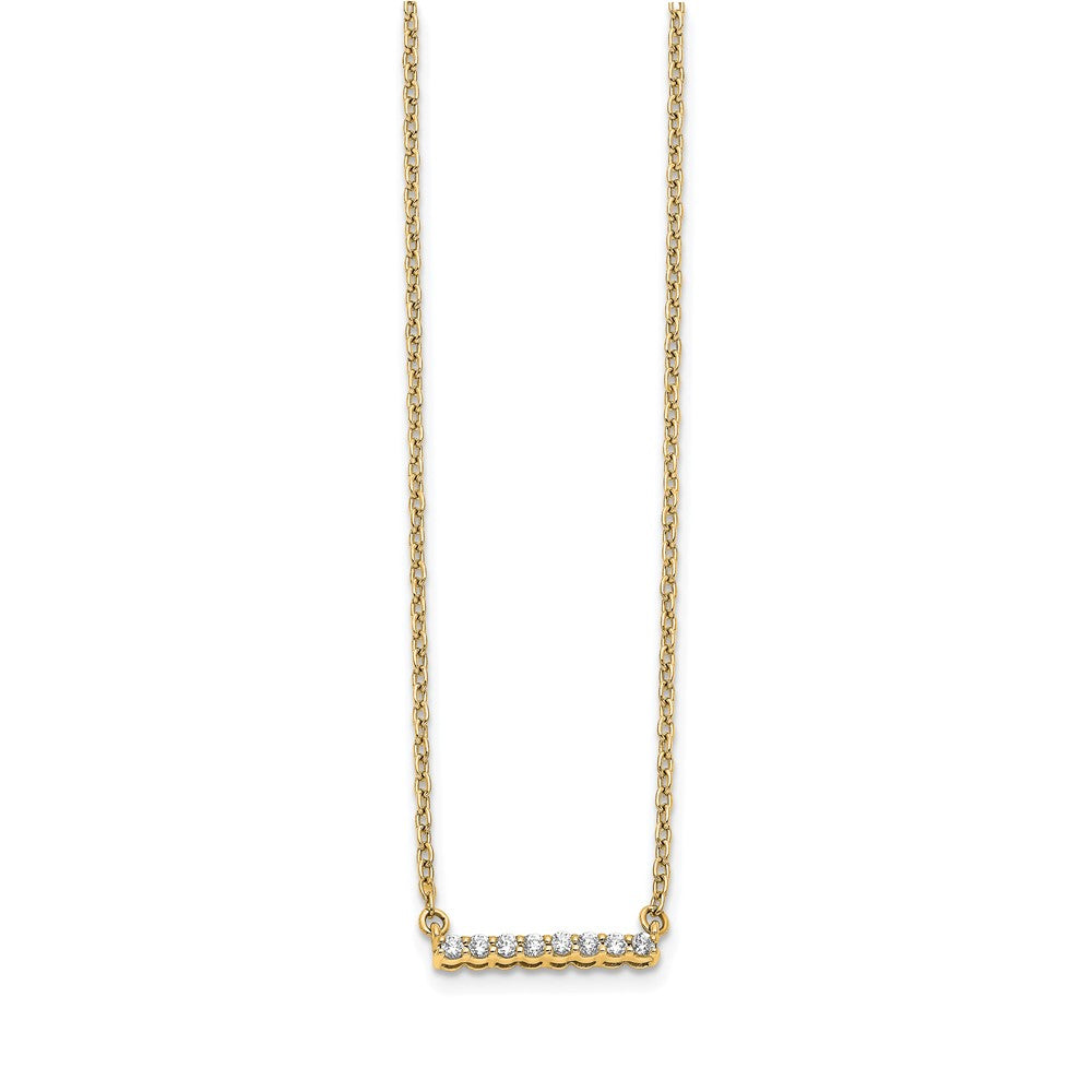 14k Diamond Bar 18 inch Necklace