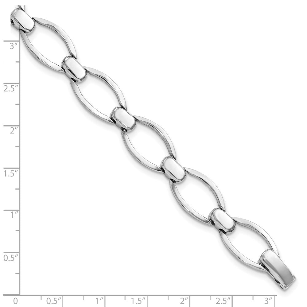 Sterling Silver Polished Fancy Link Bracelet