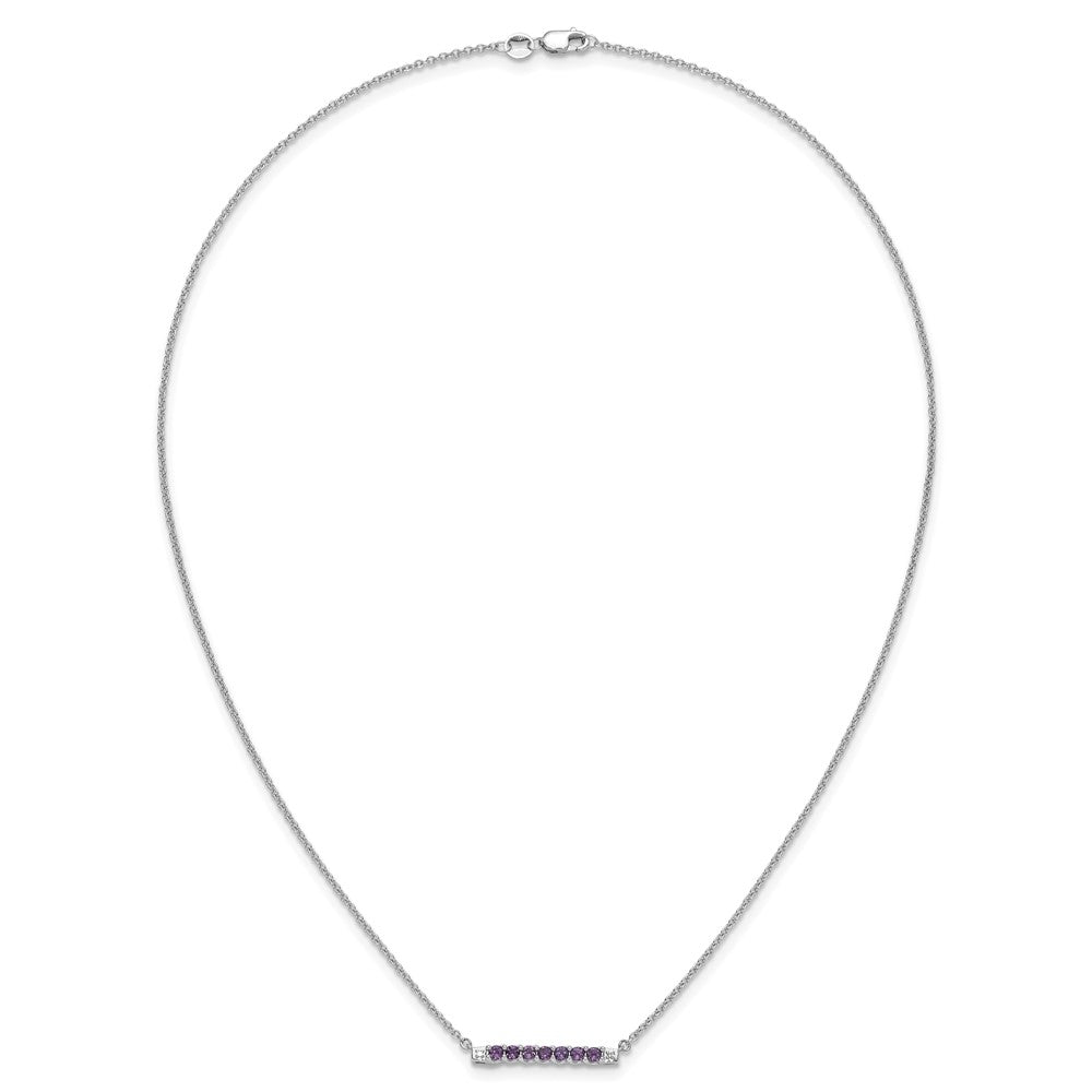 10kw Amethyst & Diamond Necklace