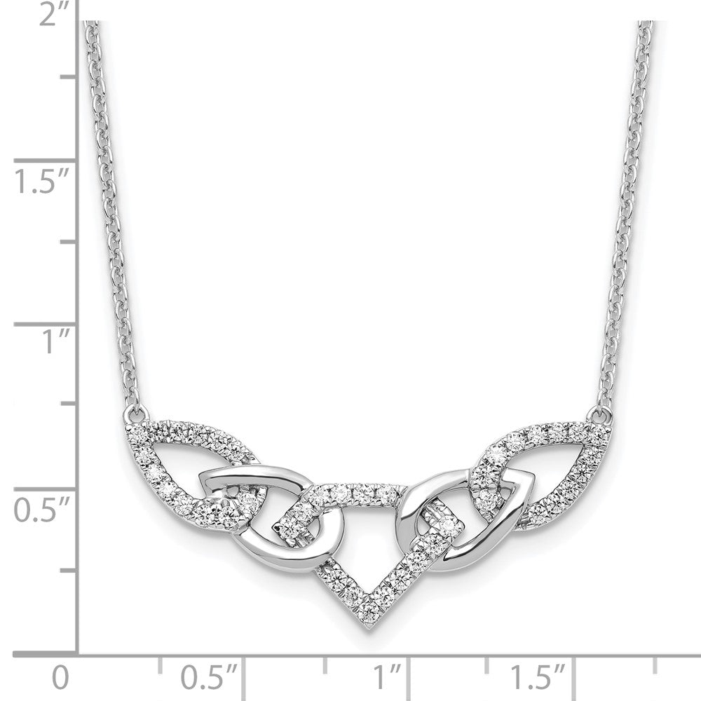 14k White Gold 1/2 carat Lab Grown Diamond VS/SI+ G+ 18 inch Fancy Teardrop Necklace