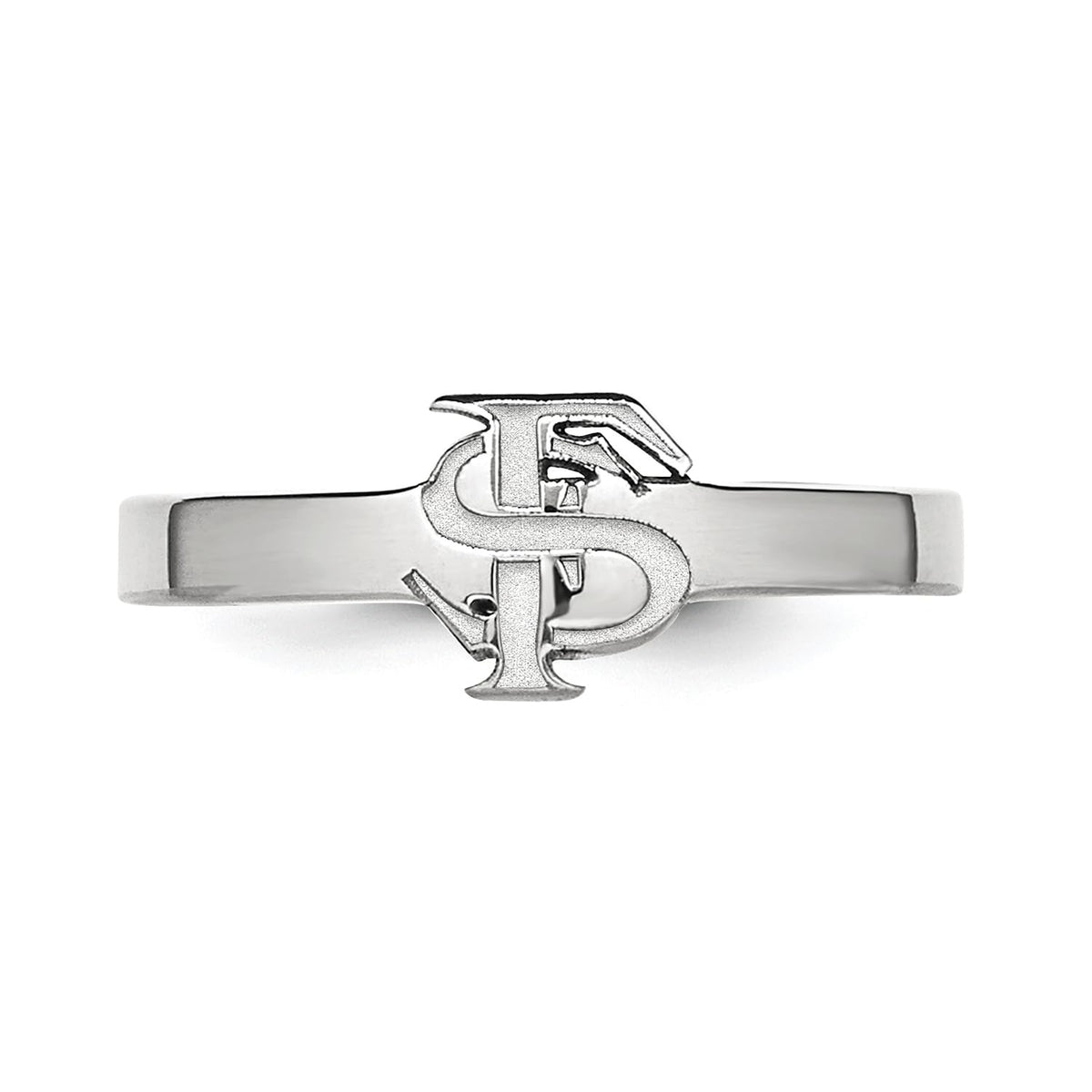Sterling Silver Rhodium-plated LogoArt Florida State University F-S Toe Ring Q-SS029FSU