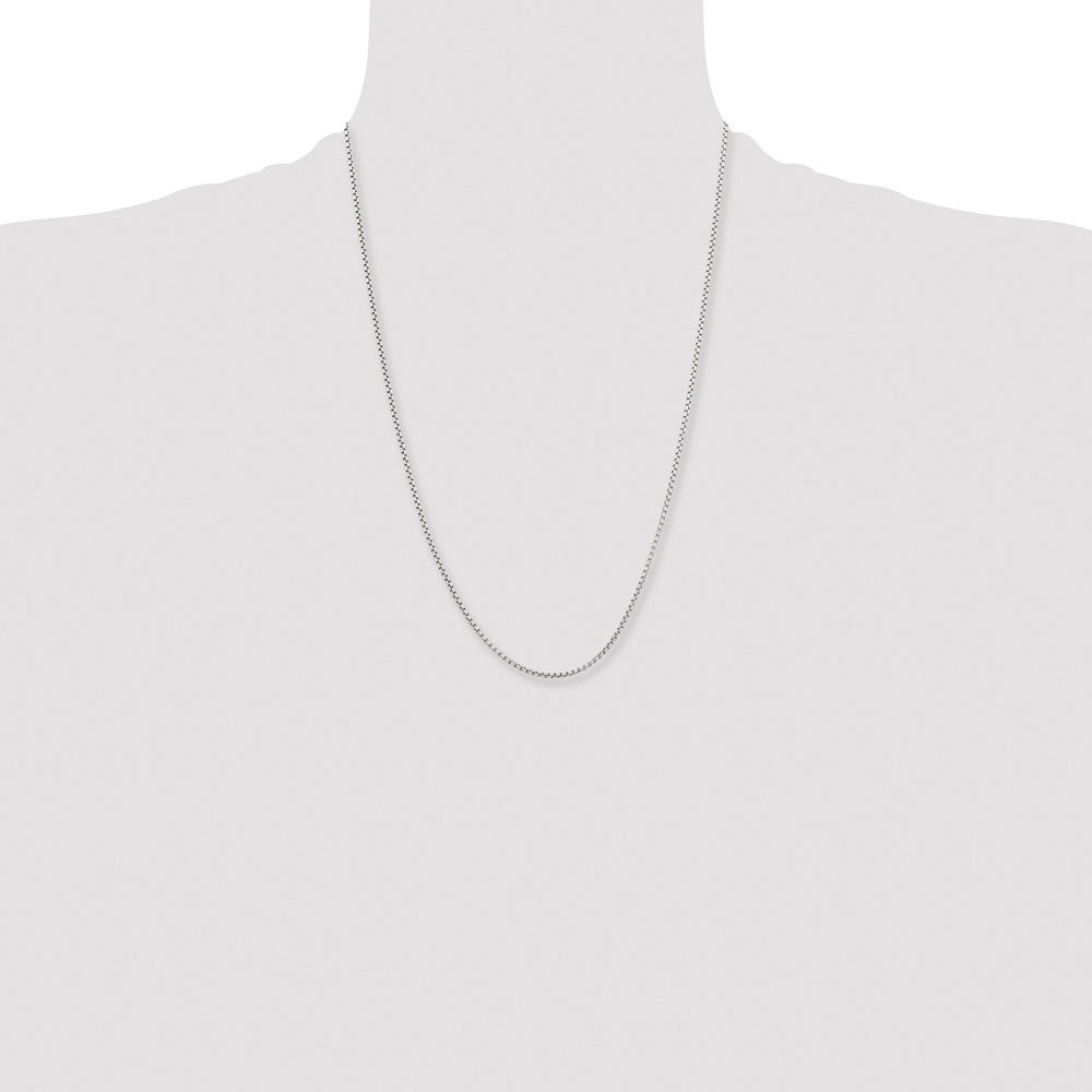 Stainless Steel Polished 2.2mm 24in Rounded Box Chain