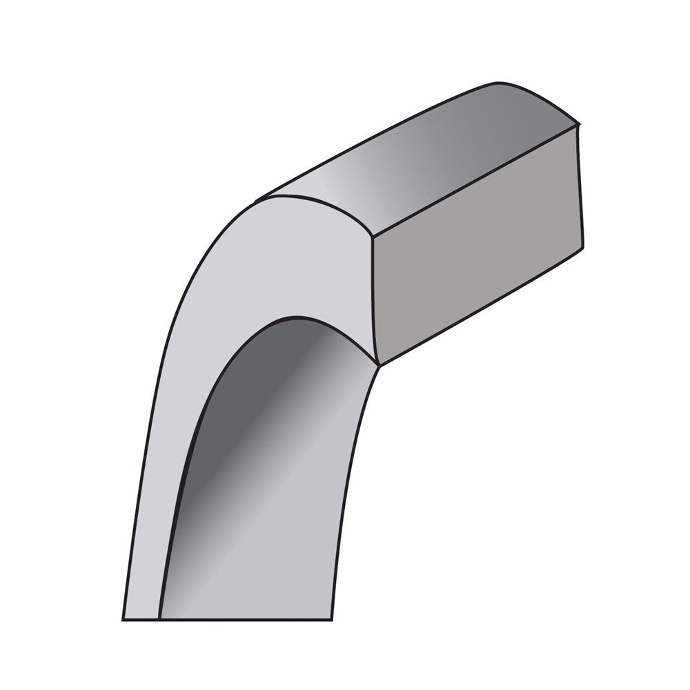 SS Rhodium-plated 12mm Flat Size 9 Band