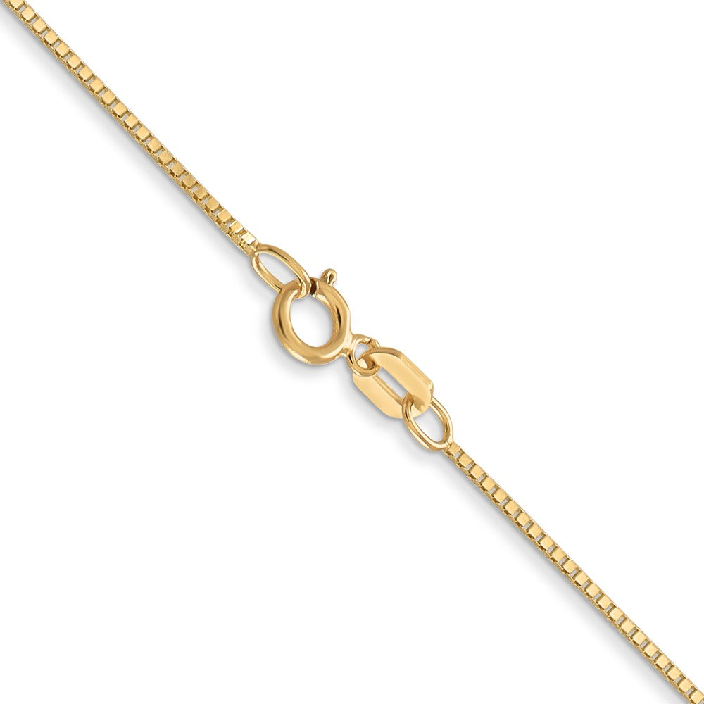 14K 14 inch .7mm Box with Spring Ring Clasp Chain