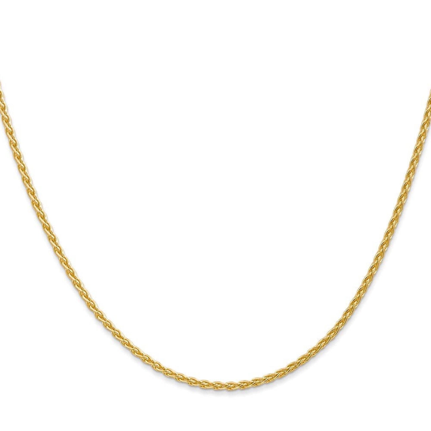 14k 24 inch 1.75mm Parisian Wheat with Lobster Clasp Chain