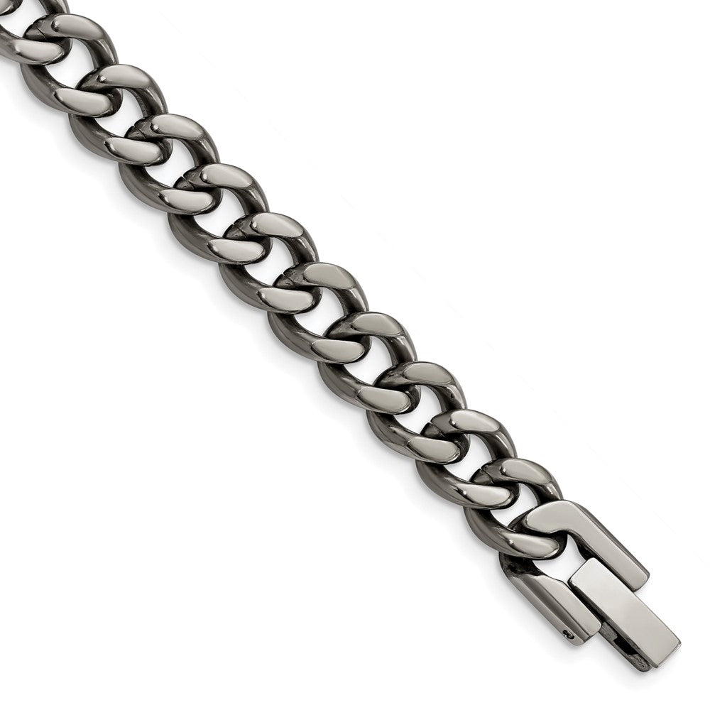 Titanium Polished 7.5mm 8.5in Curb Chain 8.5 inches